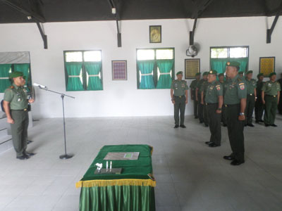 Dandim Inhil Terima Laporan Corps Raport Pindah Kasdim